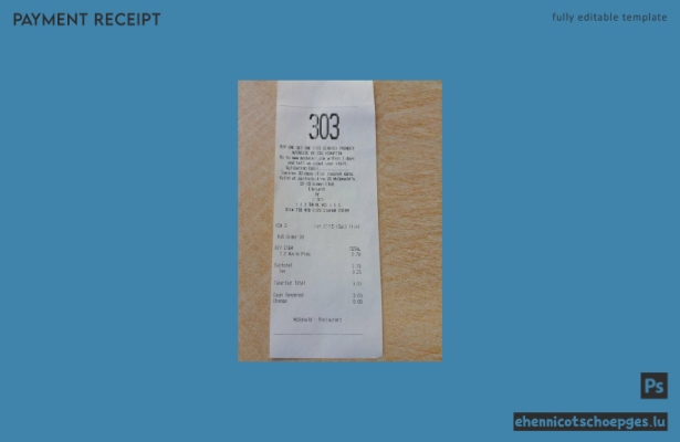 Beispiel eines Kassenbons von McDonald's (Vorschau)